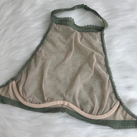 VS Very Sexy High Neck Unlined Lace Halter Bra - Picture 4 of 5